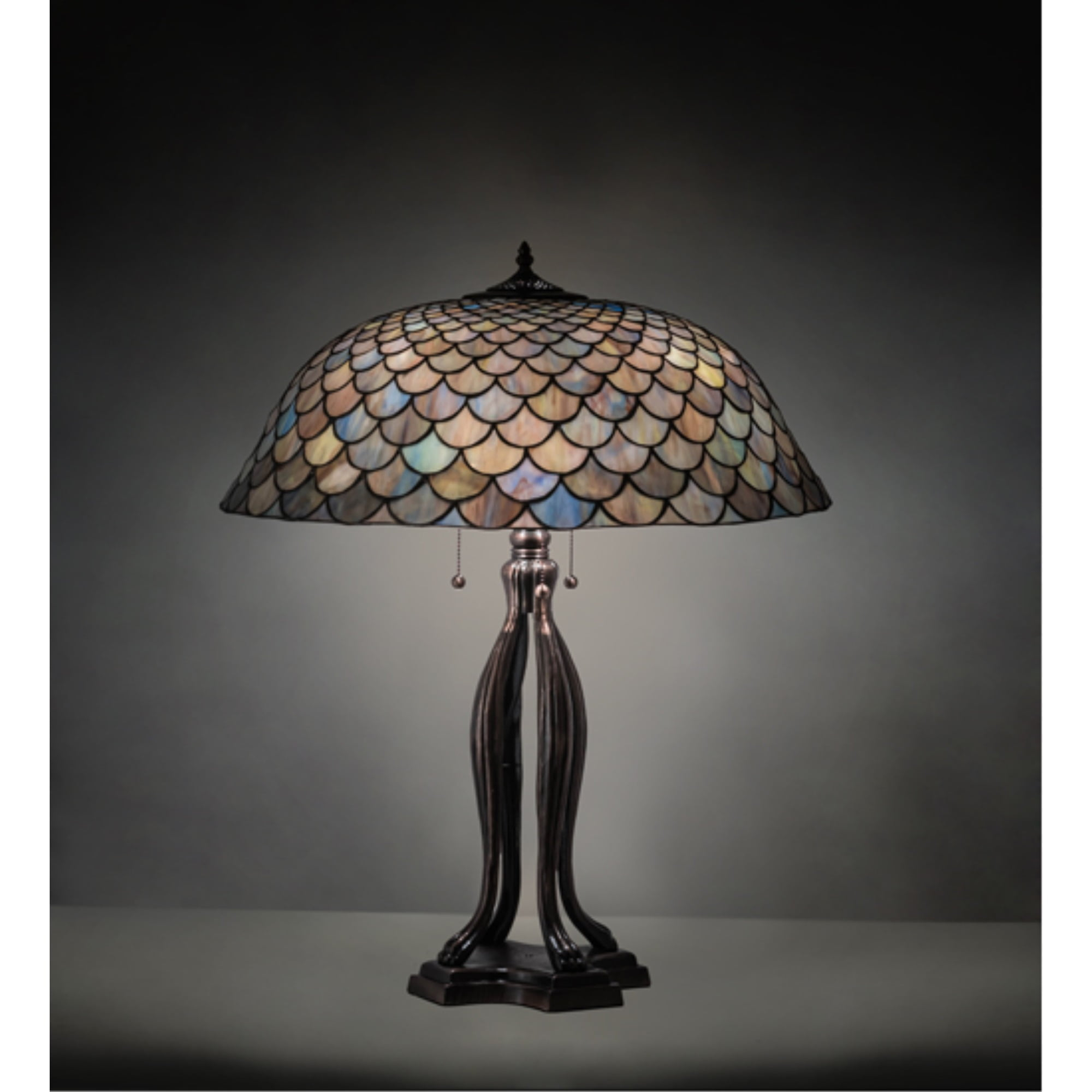 Meyda Lighting 30" High Tiffany Fishscale Table Lamp