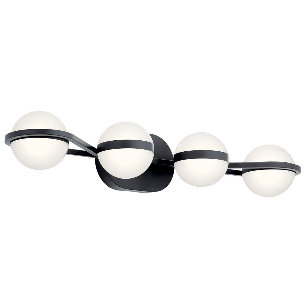 30 Inch 40W 4 Led Bath Vanity-Matte Black Finish Elan Lighting 85093Mbk