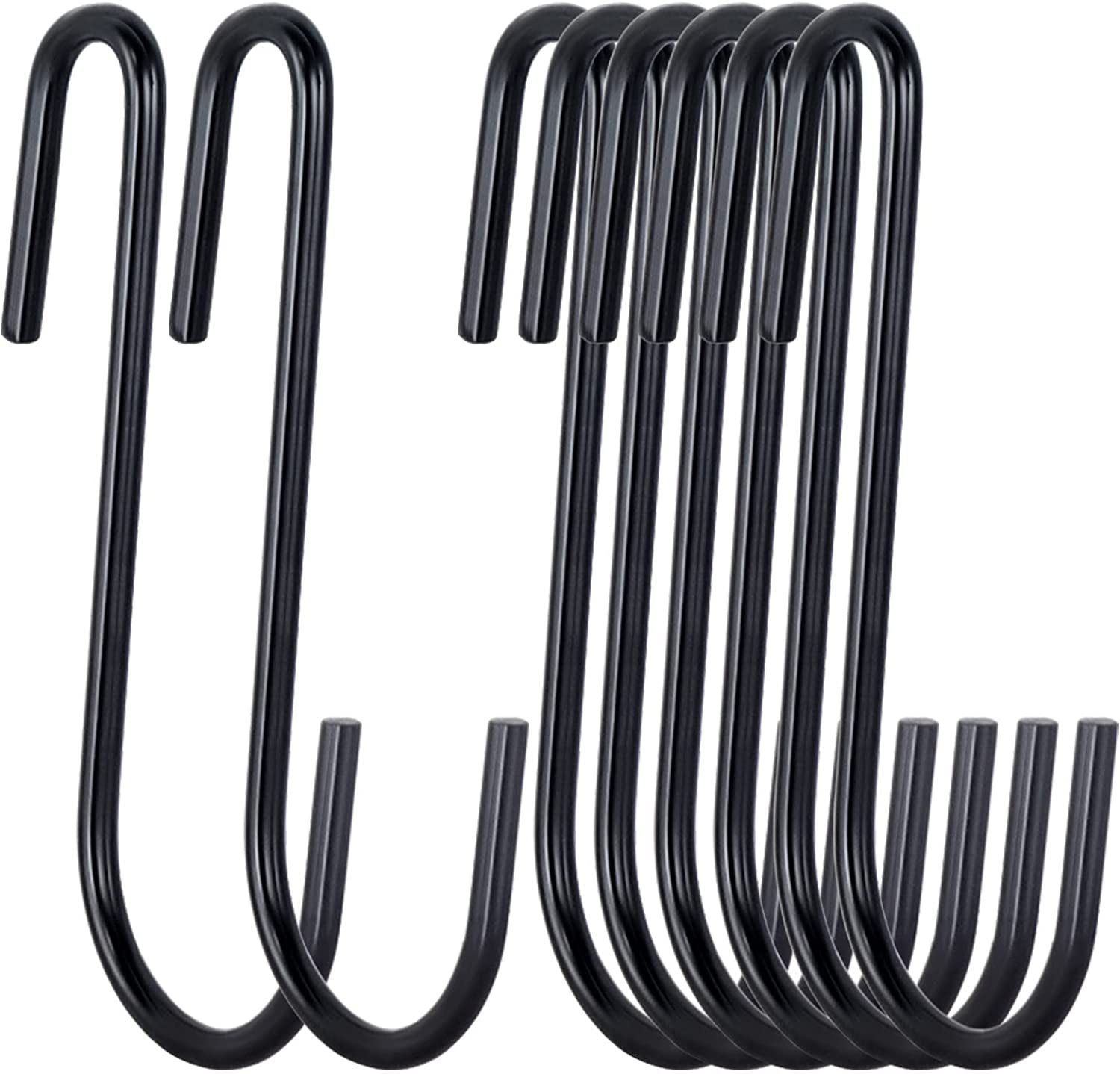 30 Pack Heavy Duty S Hooks Black S Shaped Hooks Hanging Hangers Pan Pot Holder Rack Hooks for Kitchenware Spoons Pans Pots Utensils Clothes Bags Towels Plants