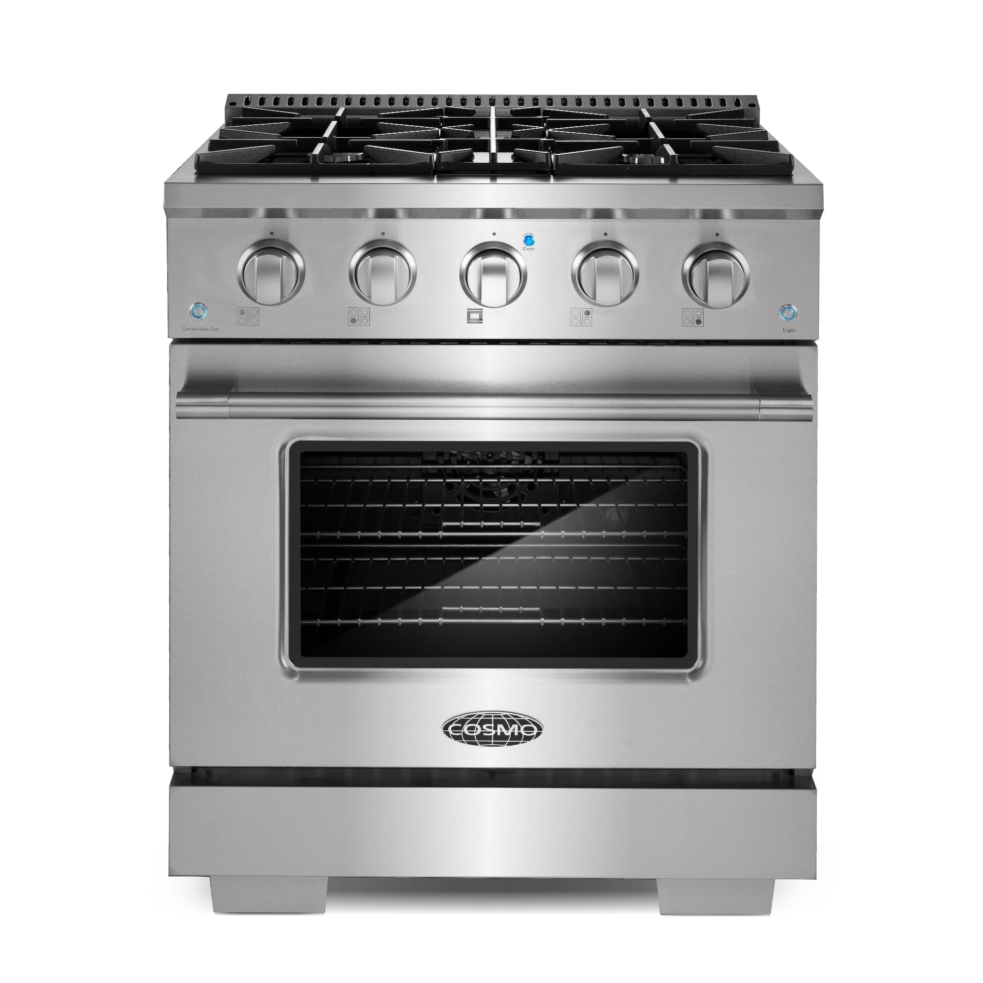 30 in. 3.5 cu. ft. Gas Range with 4 Burners in Stainless Steel