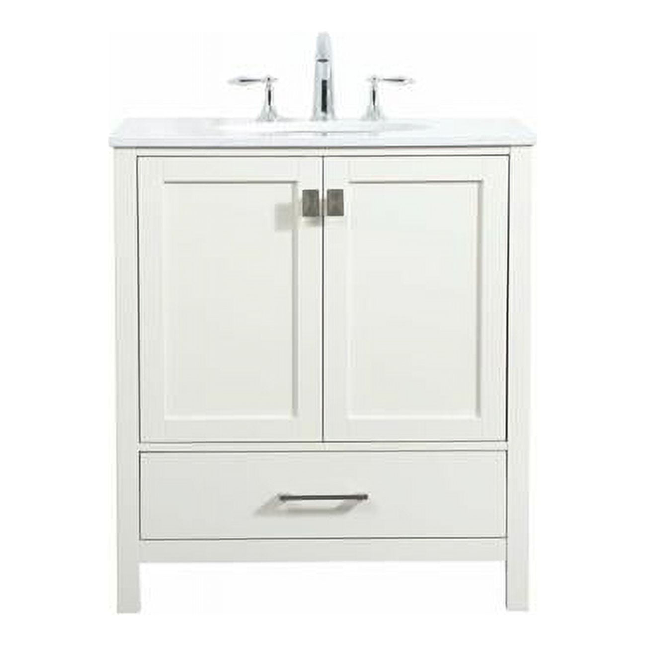 Elegant Decor Irene 30" Zinc Alloy MDF Single Bathroom Vanity in White