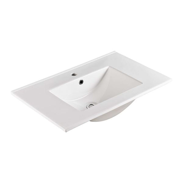 Bellaterra Home 30'' Ceramic Single Bathroom Vanity Top with Sink