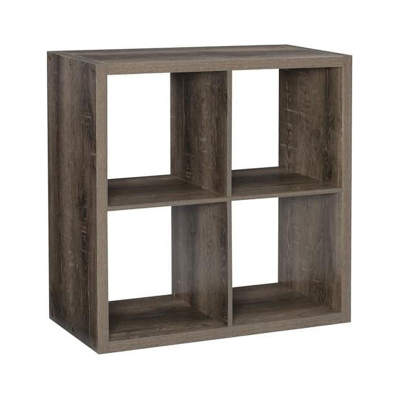 Linon Home Decor  30 x 30.08 x 14.57 in. Galli 4 Cubby Storage Cabinet, Gray