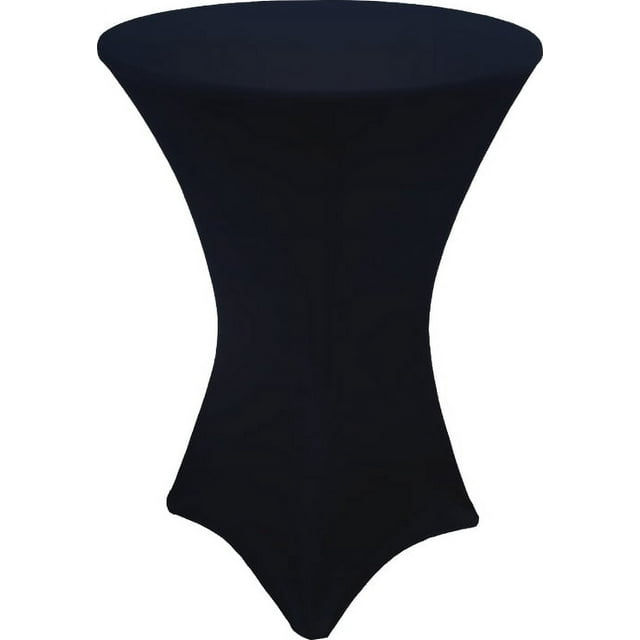 30 x 42 Black Stretch Fitted Spandex Highboy Cocktail Cover -by Banquet Tables Pro