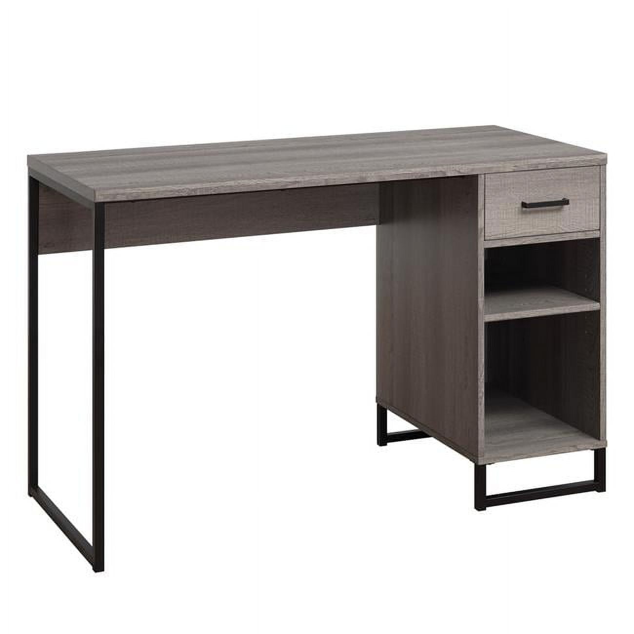 OS Home and Office Furniture 45" Transitional Wood Writing Desk in Farm Oak