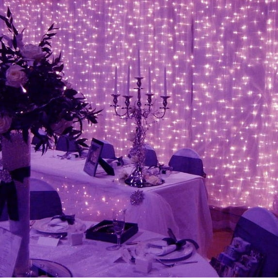 300 Led Icicle String Curtain Lights for Indoor - Purple