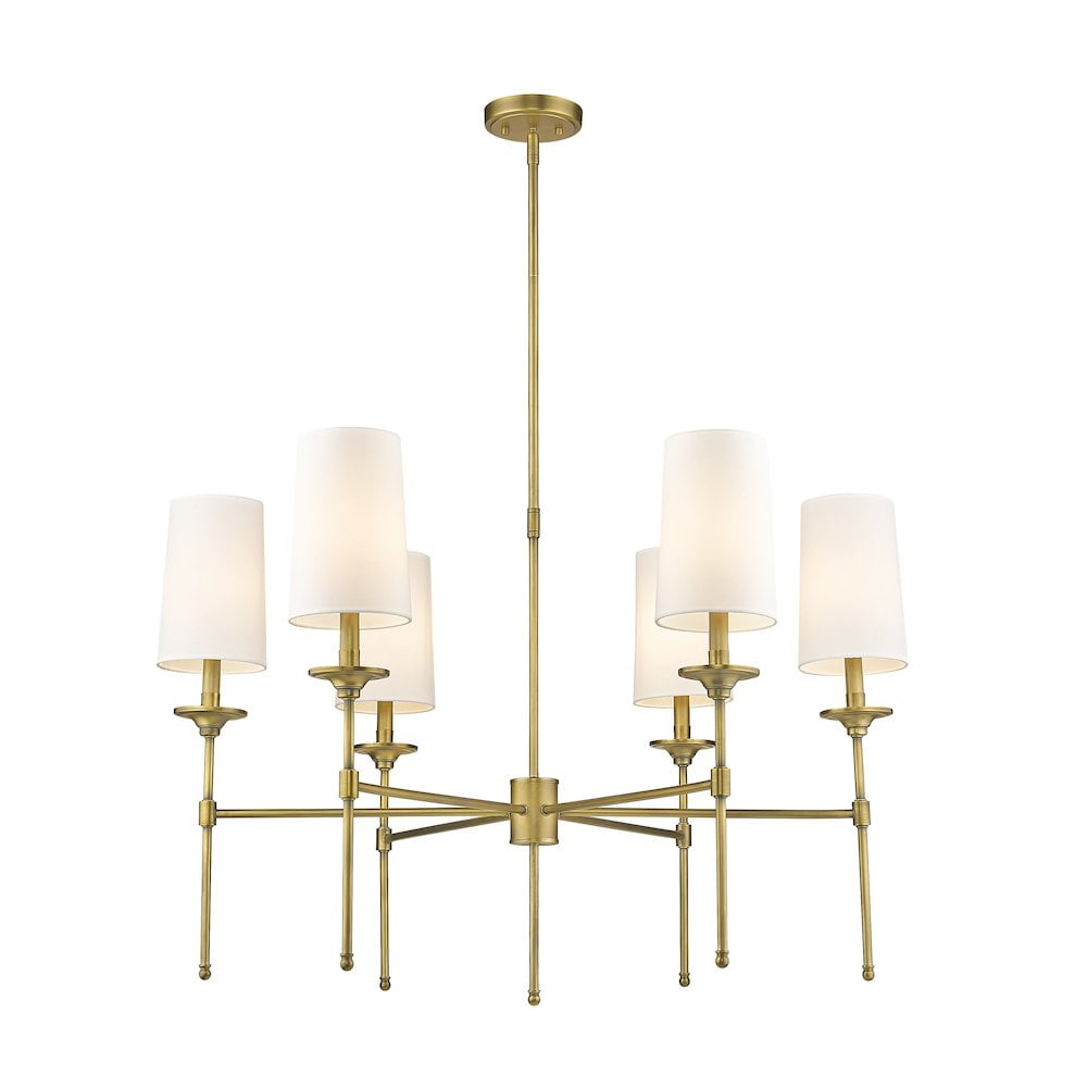 Z-Lite Emily 6 - Light Chandelier in  Rubbed Brass