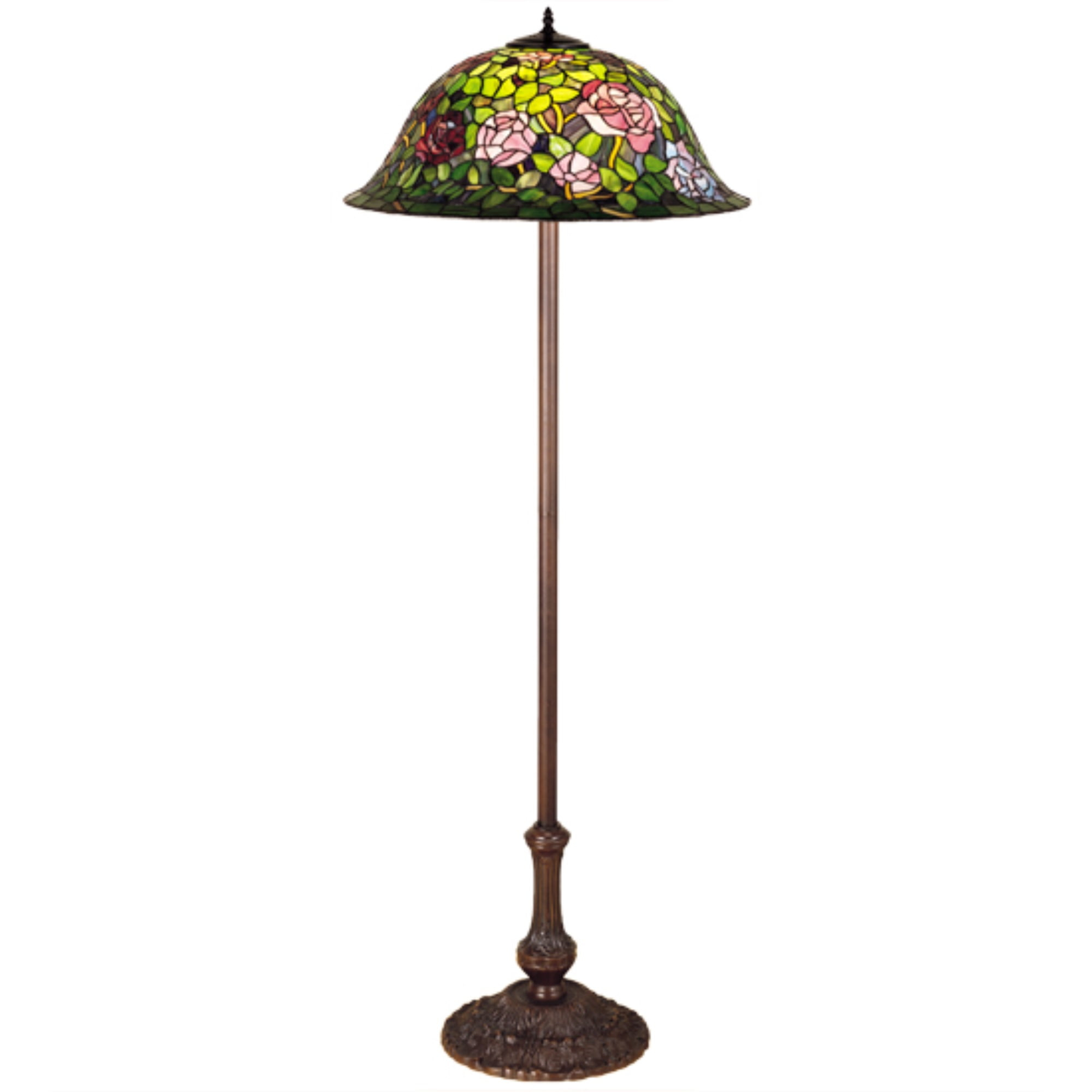 30368 Meyda 63"H Tiffany Rosebush Floor Lamp