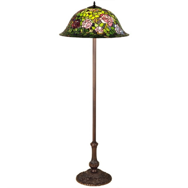 30368 Meyda 63"H Tiffany Rosebush Floor Lamp