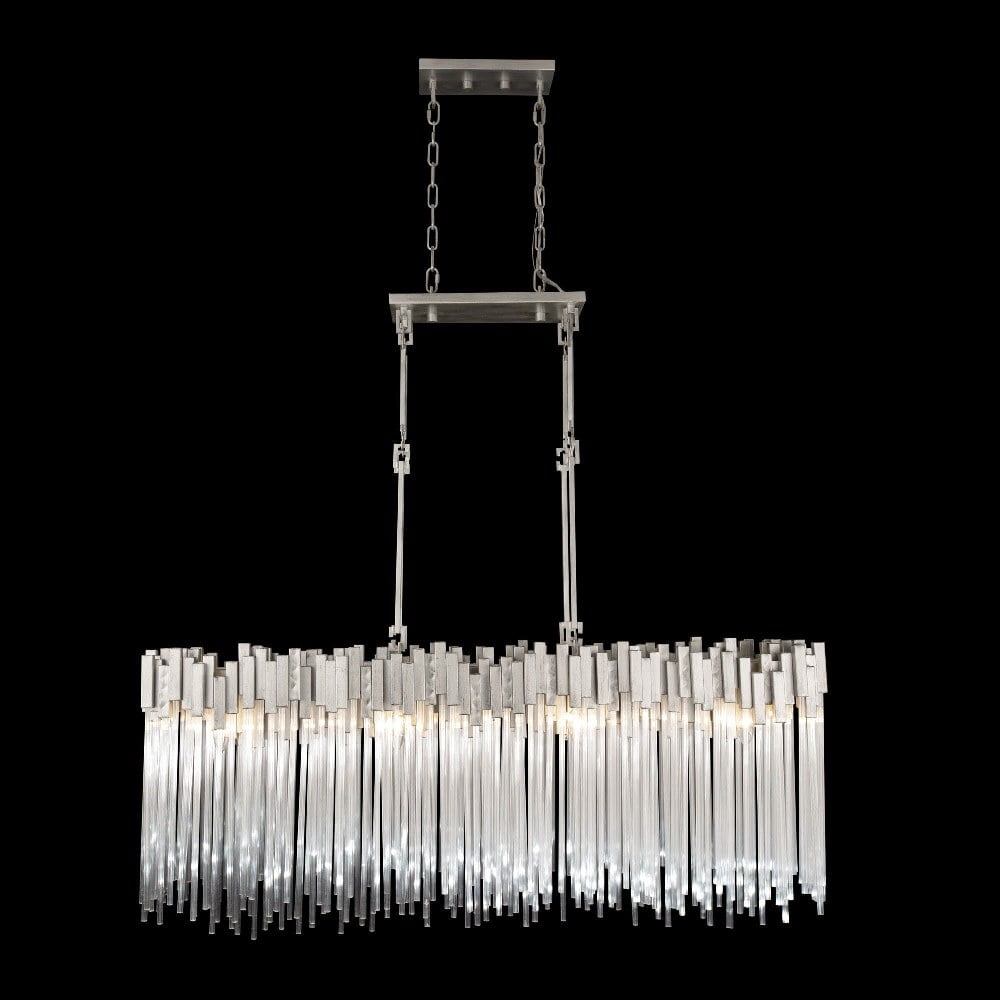 309N08RN-Varaluz Lighting-Matrix - Eight Light Linear Pendant-Black Finish