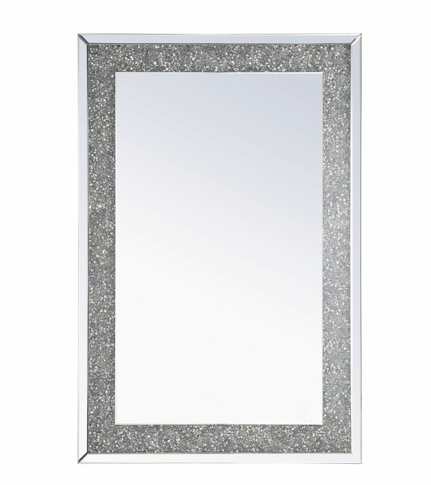 31.5 Inch Rectangle Crystal Mirror In Clear Finish