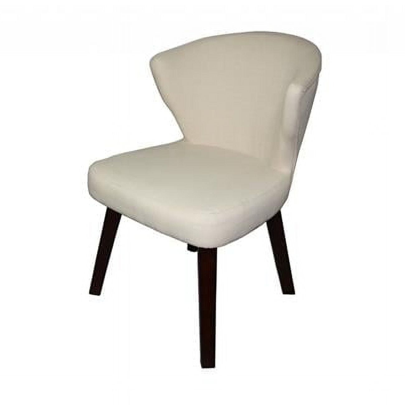31 in. Cream & Black Wooden Curve Back Dining or Accent Chair