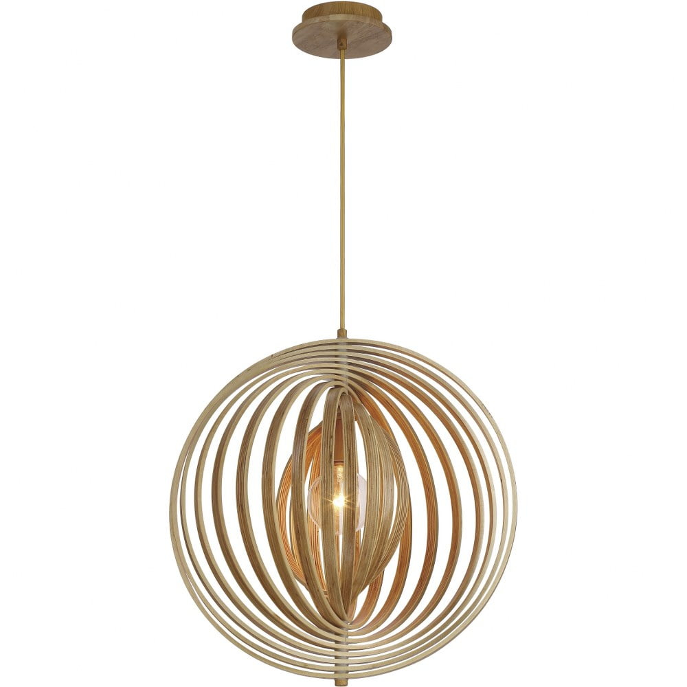 31873-017-Eurofase Lighting-Abruzzo - One Light Medium Pendant-Wood Finish