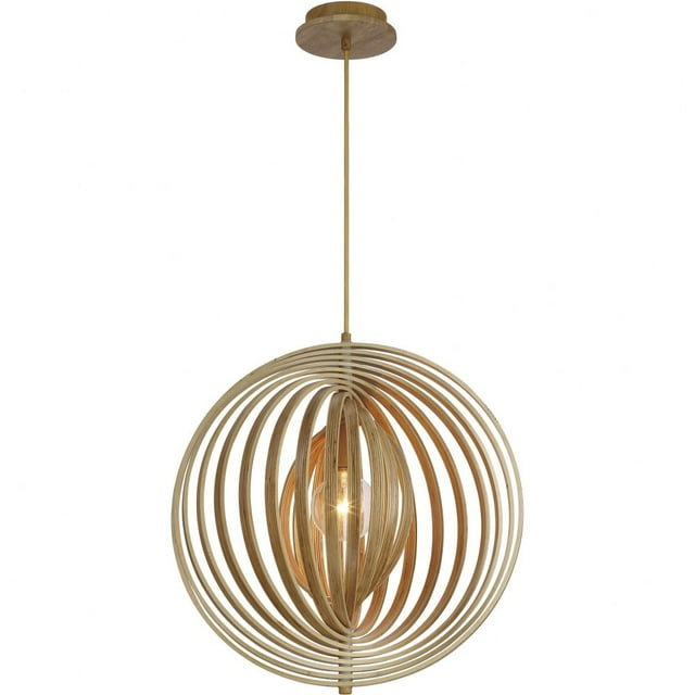 31873-017-Eurofase Lighting-Abruzzo - One Light Medium Pendant-Wood Finish