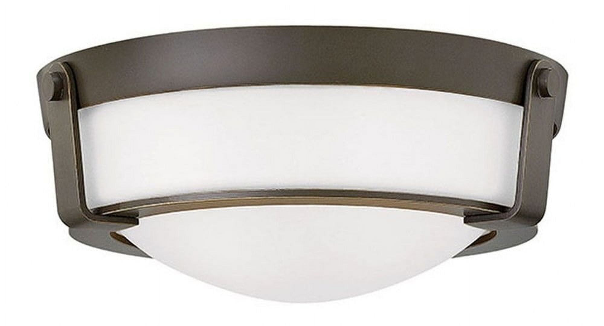 3223OB-WH-LED-Hinkley Lighting-Hathaway - 2 Light Small Flush Mount in Transitional Style - 13 Inches Wide by 4.5 Inches High-Olde Bronze