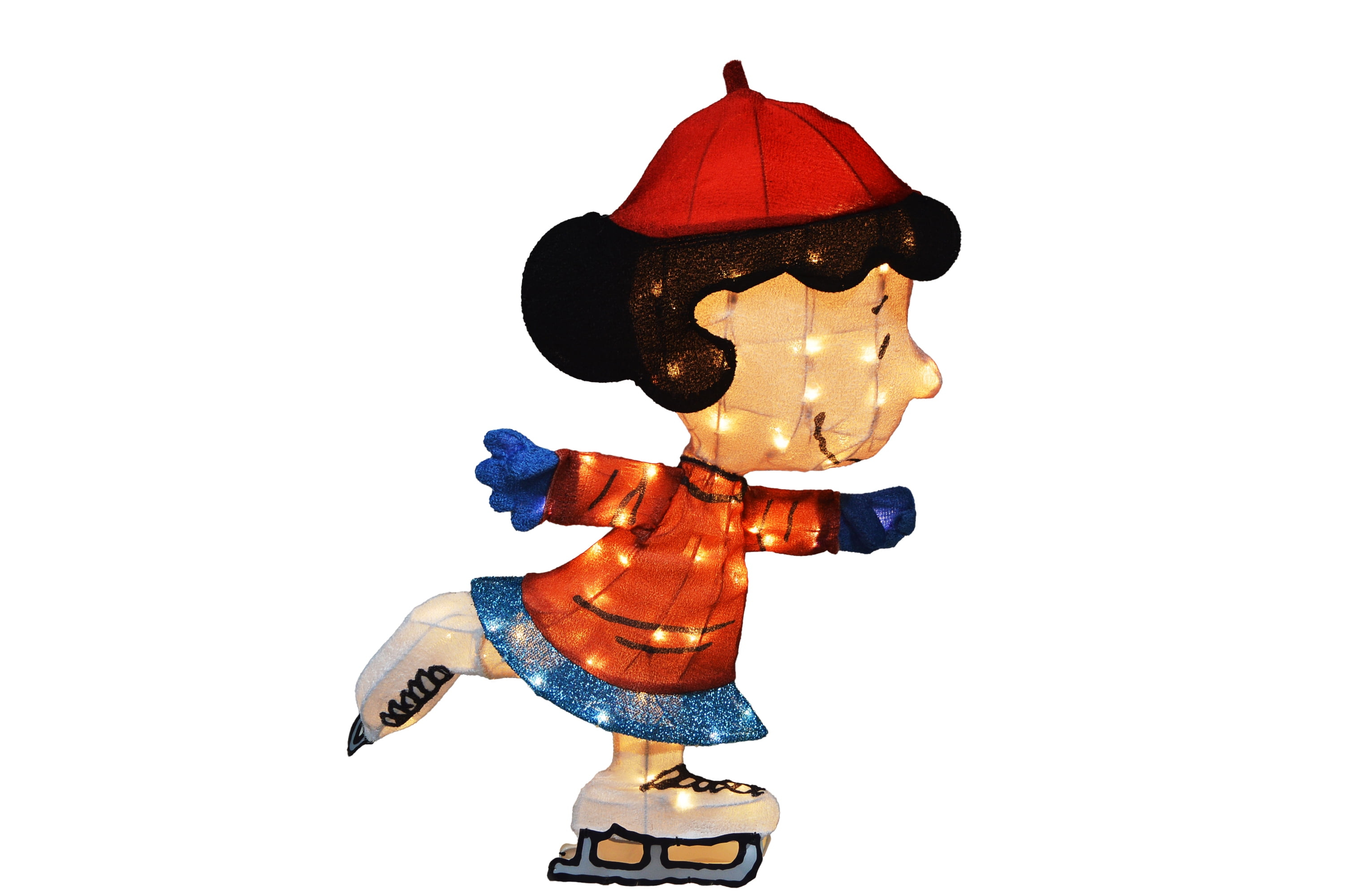 32INCH Skating Lucy Peanuts 3D Lighted LED Holiday Charlie Brown Christmas Yard Decor