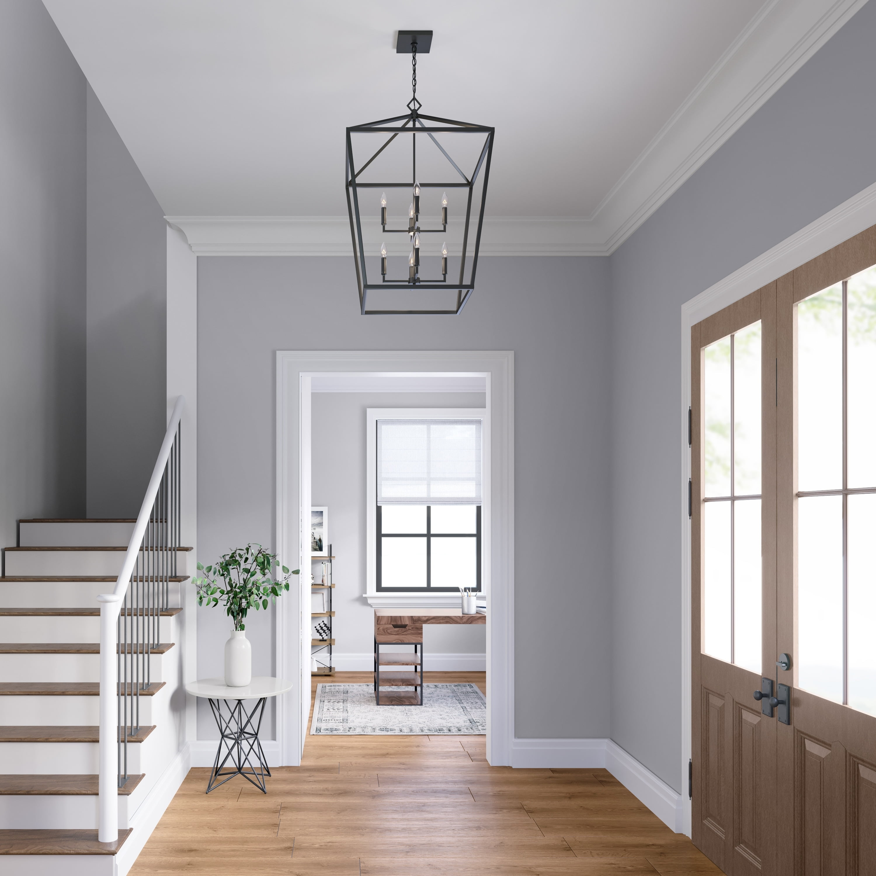 Millennium Lighting  8 Light Pendant Fixture in Multiple Finishes Matte Black