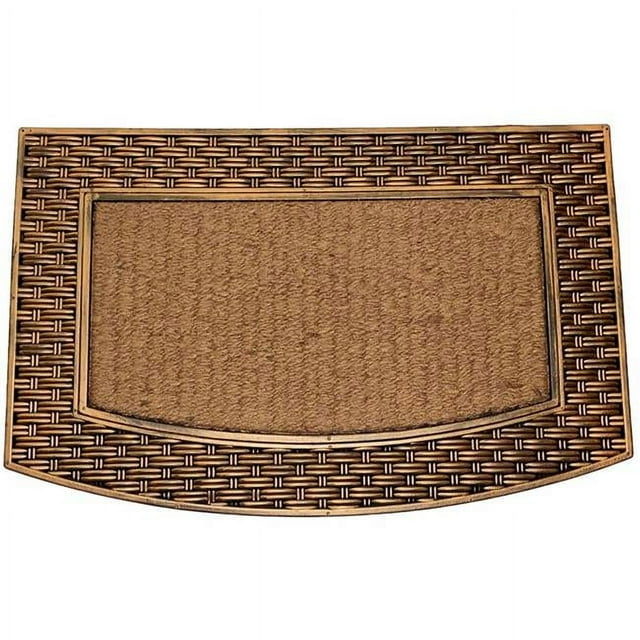 Rockport Premium Door Mat, 34 in. L X 22 in. W Coir/Rubber, Beige/Brown
