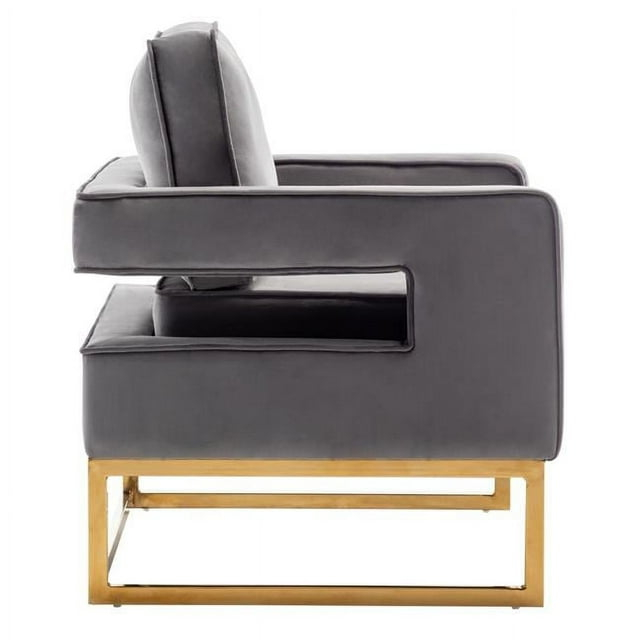 35 x 28.75 x 32.25 in. Take A Seat Carrie Accent Chair with Gold Frame