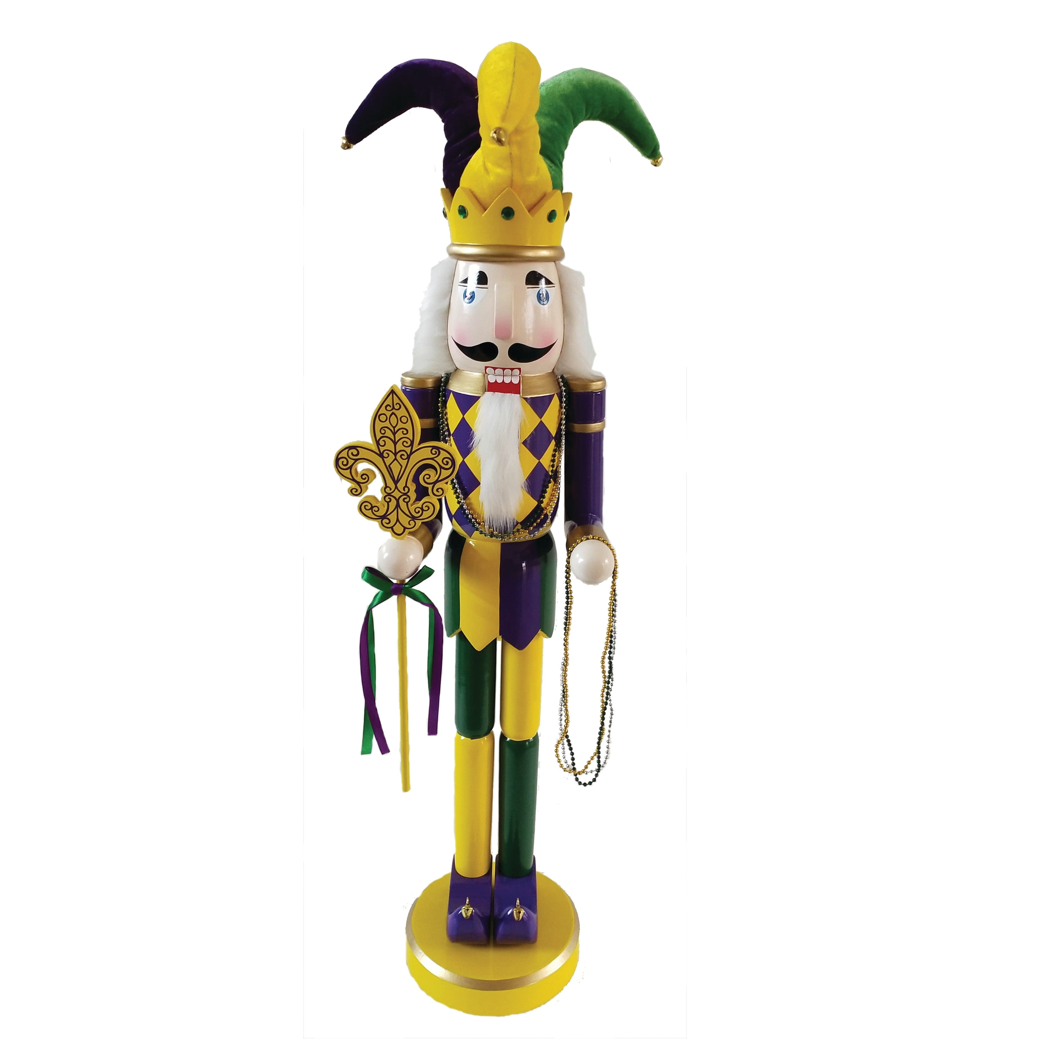 36" Mardi Gras Nutcracker - Multi