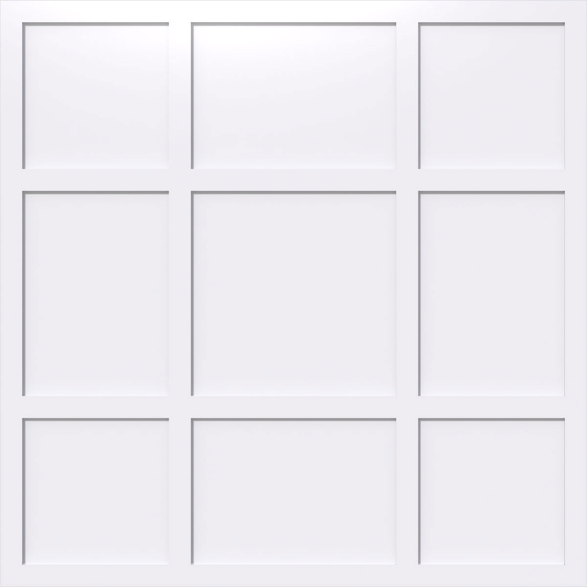 36"OD x 12 1/2"C x 1"P Rubik Architectural Grade PVC Contemporary Ceiling Medallion