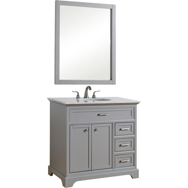 Elegant Lighting Vf15036wh Americana 36" Free Standing Single Basin Vanity Set - Grey