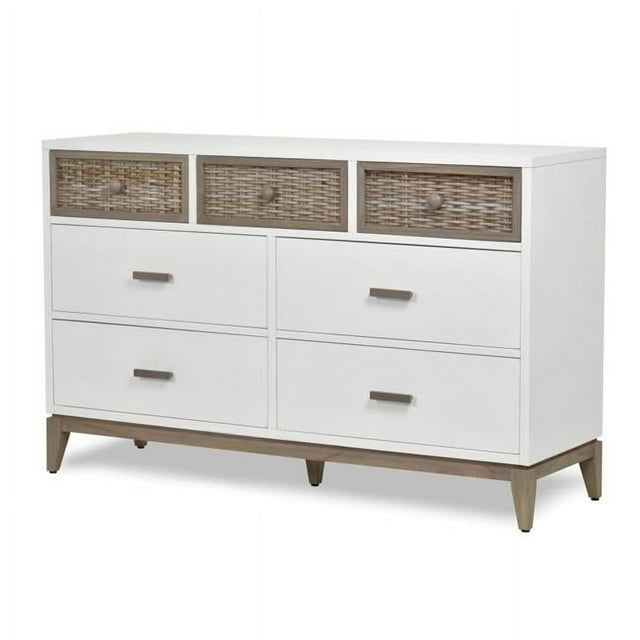 36 x 58 x 18 in. Kauai 7-Drawer Dresser, White