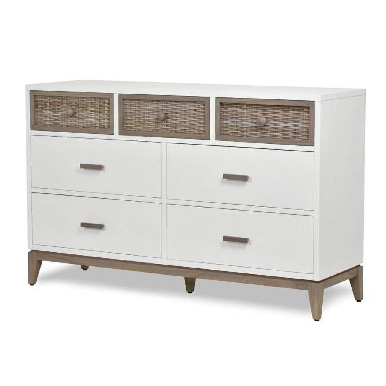 36 x 58 x 18 in. Kauai 7-Drawer Dresser, White