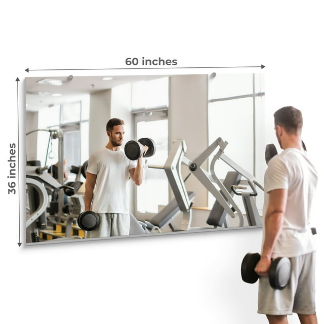 Gym Wall Mirror SD Annealed 1/4" Thick | Safety-Backed, 36" x 60"