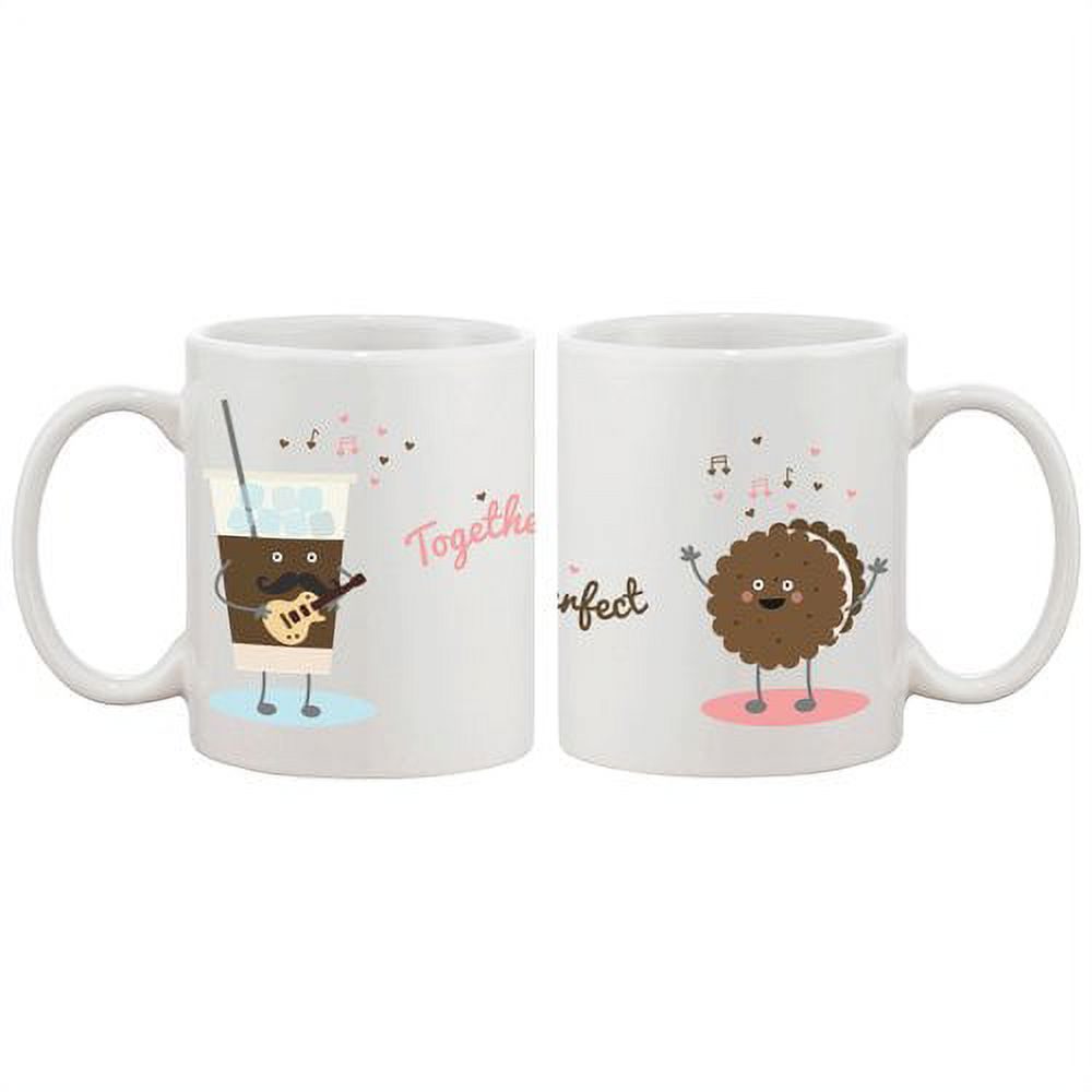 365 Printing Inc 2 Piece Together Perfect Ice Coffee Mug  Set