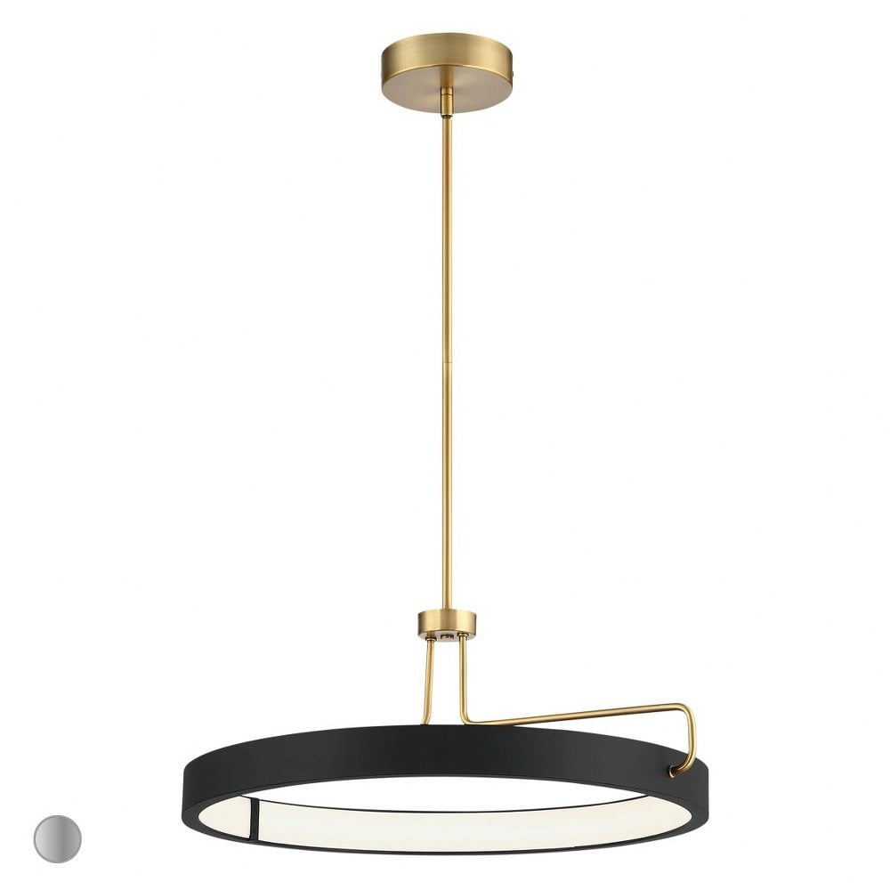 37082-017-Eurofase Lighting-Pemberton - 26 Inch 32W 1 LED Convertible Pendant-Black Finish