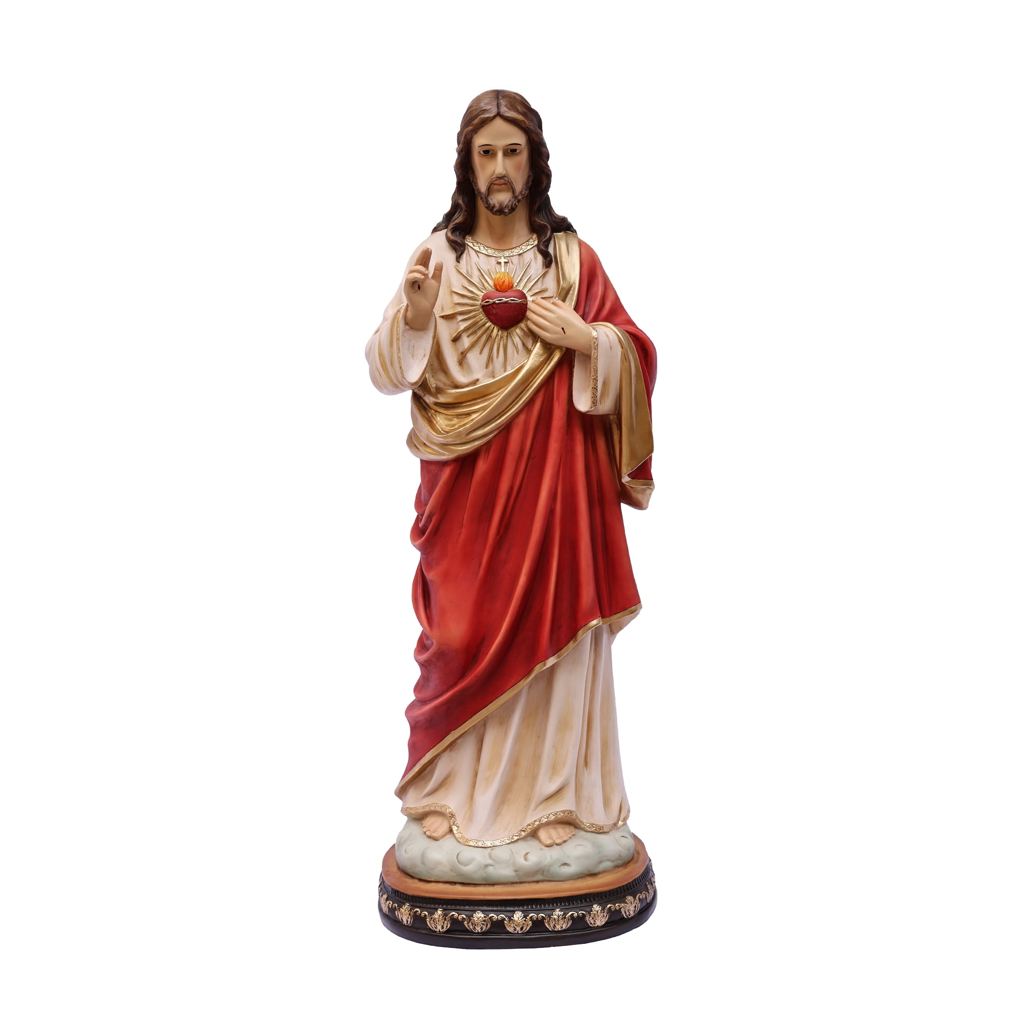 Hi-Line Gift Ltd. 39 in Sacred Heart of Jesus Statue Religious Decor Indoor/Outdoor