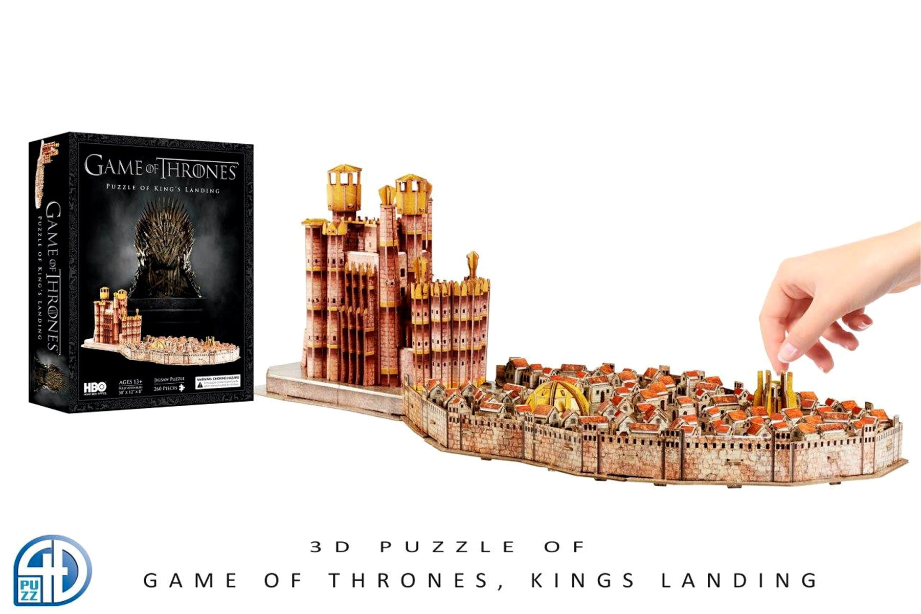 4D Cityscape Game of Thrones (GoT) 3D Puzzle of King's Landing (260-Piece)