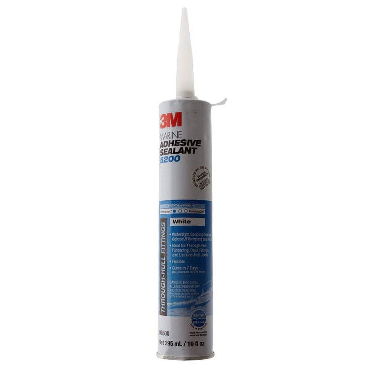 3M Marine Adhesive Sealant 5200,, White, 295 mL, 1 Cartridge, Watertight Bonging/Sealing of Gelcoat
