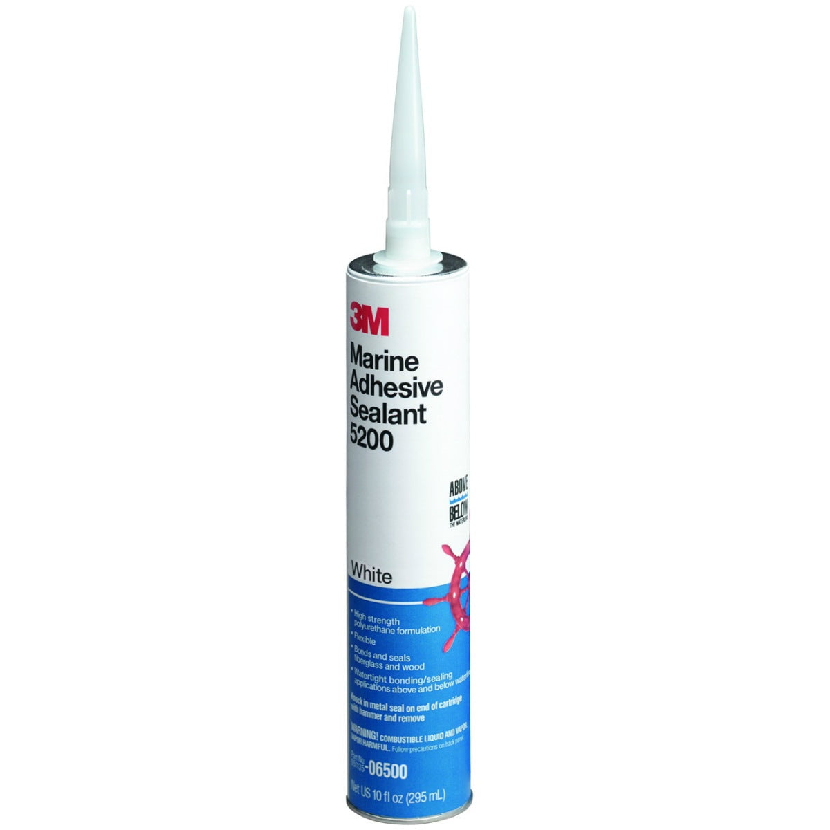 3M Marine Adhesive Sealant 5200,, White, 295 mL, 1 Cartridge, Watertight Bonging/Sealing of Gelcoat