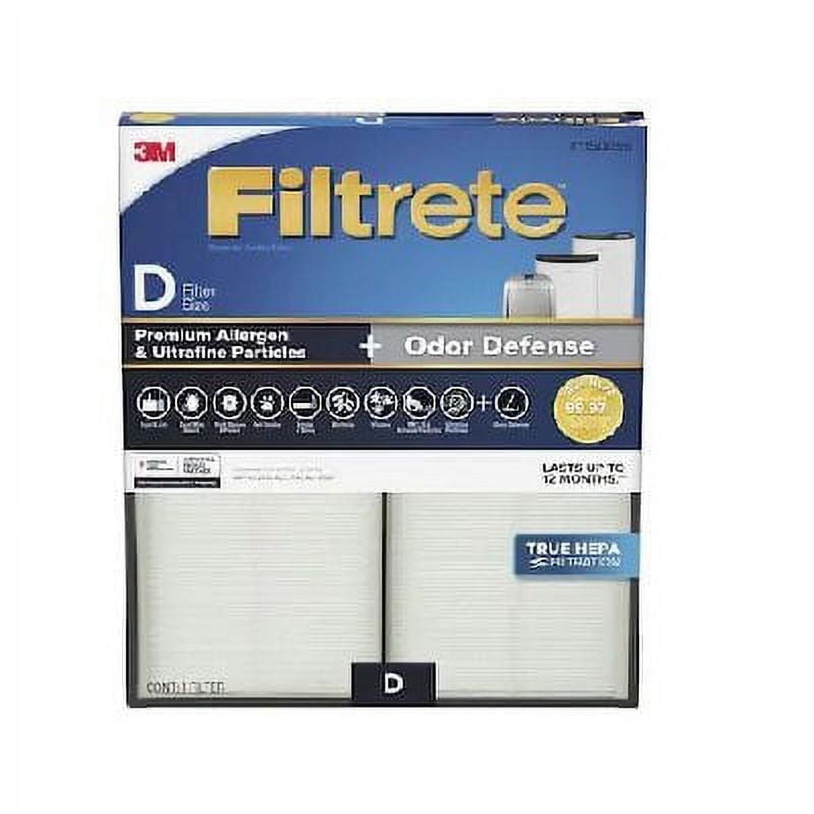 3M Filtrete True HEPA Air Purifier Filter 1150099, 99.97% Efficiency Compatible with Idylis