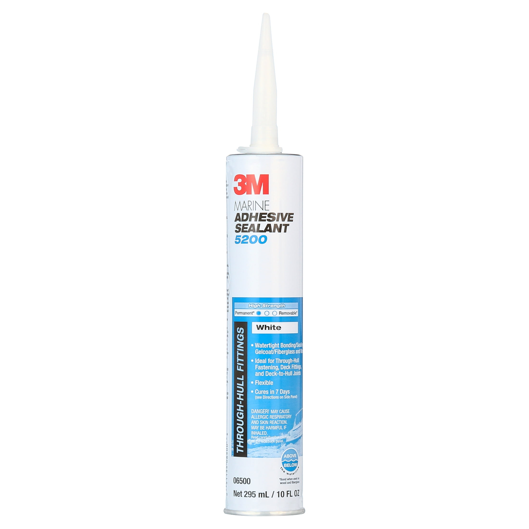 3M Marine Adhesive Sealant 5200,, White, 295 mL, 1 Cartridge, Watertight Bonging/Sealing of Gelcoat