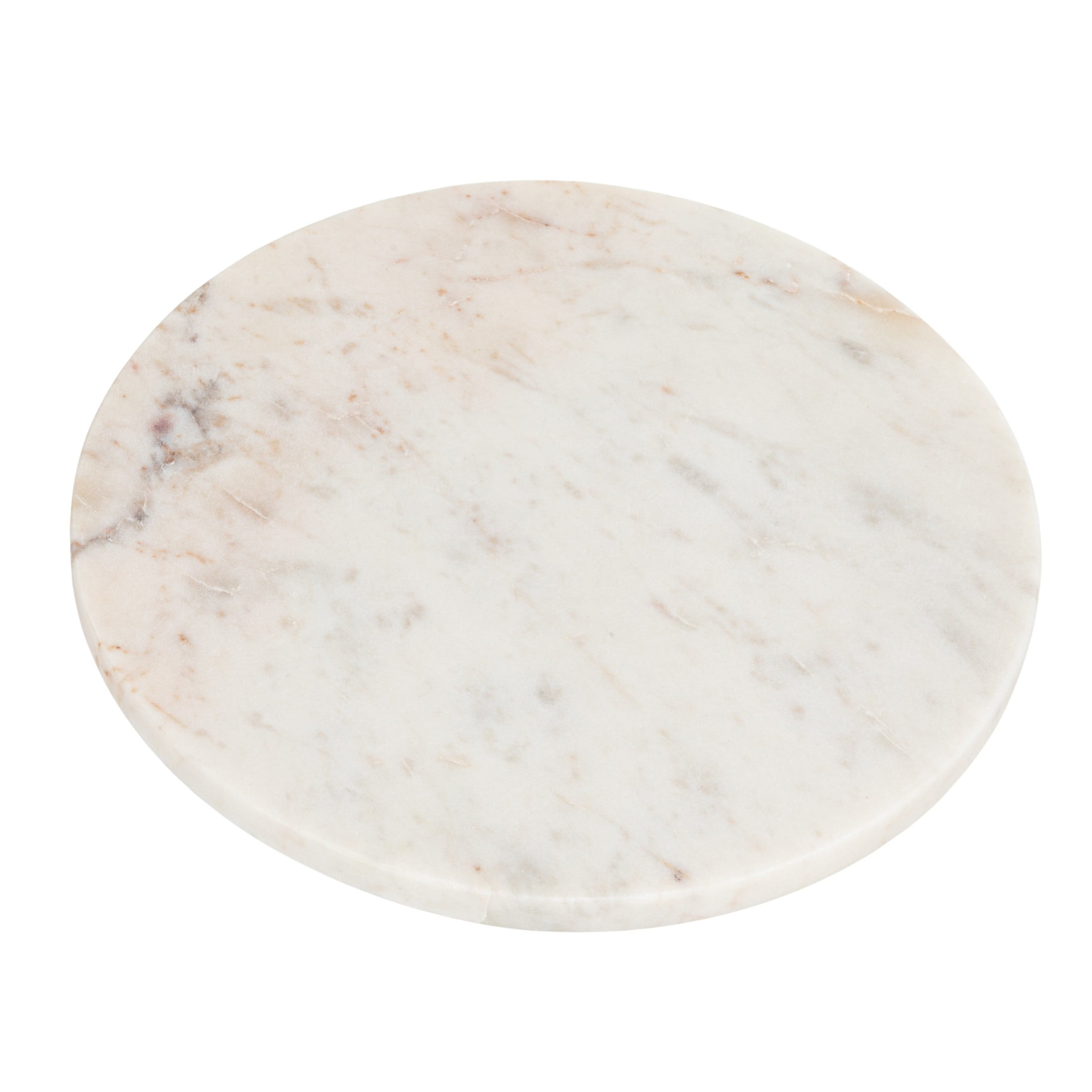 Creative Co-Op Large Round Marble Charcuterie or Cutting Board, White