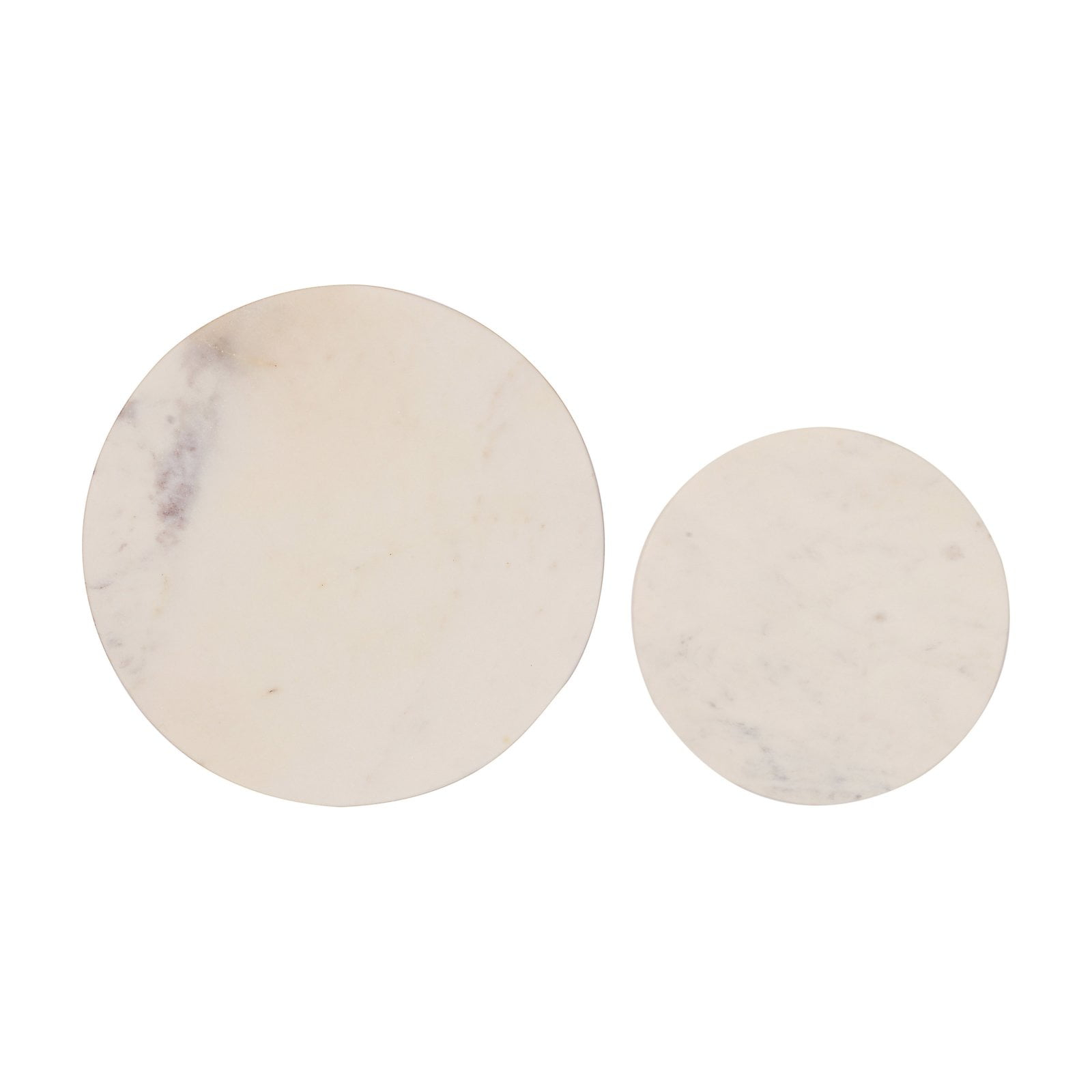 Creative Co-Op Large Round Marble Charcuterie or Cutting Board, White