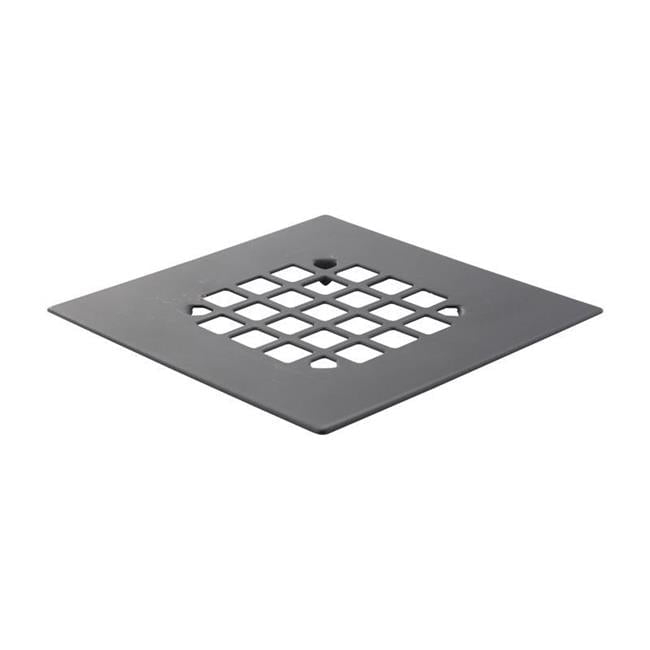 4.25 in. Square Stainless Steel Drain Cover, Matte Black