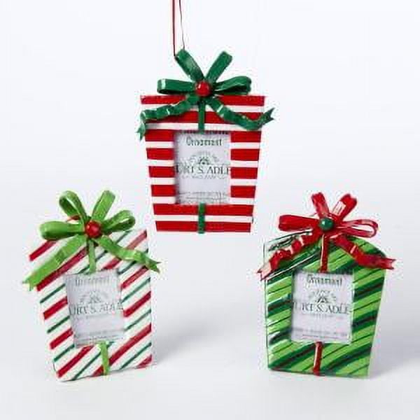 4.4" CLAYDOUGH GIFT BOX PHOTO FRAME Ornament 3/ASSTD.