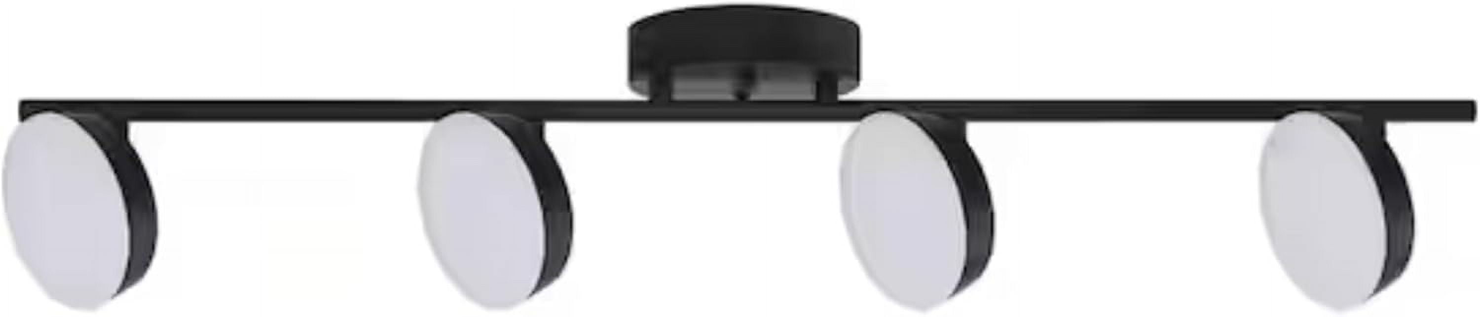 4 Light Black Track Lighting Kit, Modern LED Fixtures Mount Ceiling for Kitchen, Living Room, Bedroom