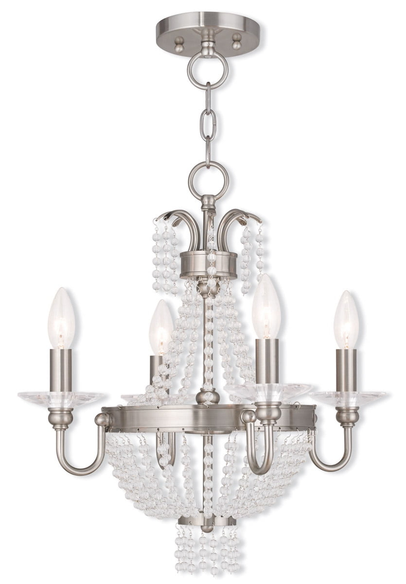 Livex Lighting Valentina 4 - Light Chandelier in  Brushed Nickel