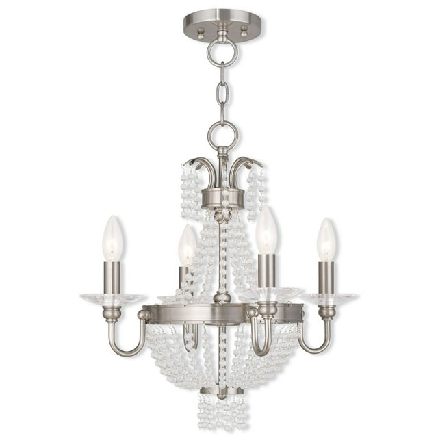 Livex Lighting Valentina 4 - Light Chandelier in  Brushed Nickel
