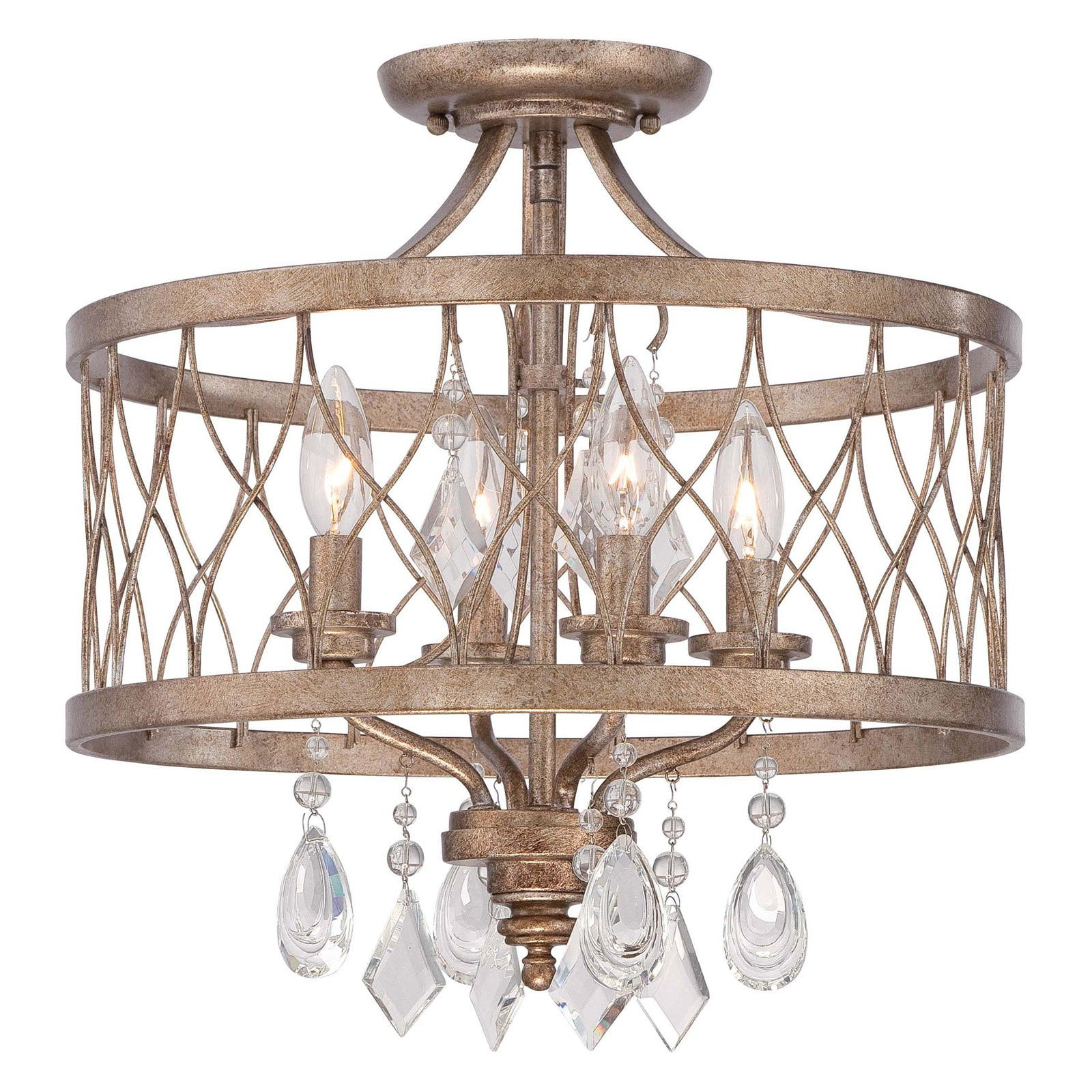 4 Light Convertible Semi-Flush Mount In Traditional Style 18.5 Inches Tall By 16 Inches Wide Minka Lavery 4403-581