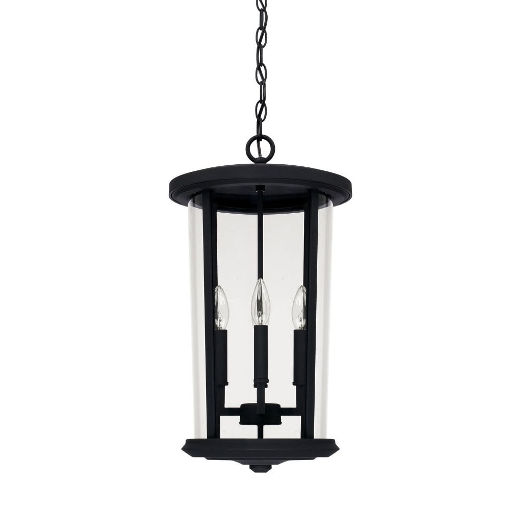 4 Light Outdoor Hanging Lantern In Transitional Style 12 High By 21.75 Wide Rain Or Shine Made For Coastal Environments-Black Finish Capital Lighting