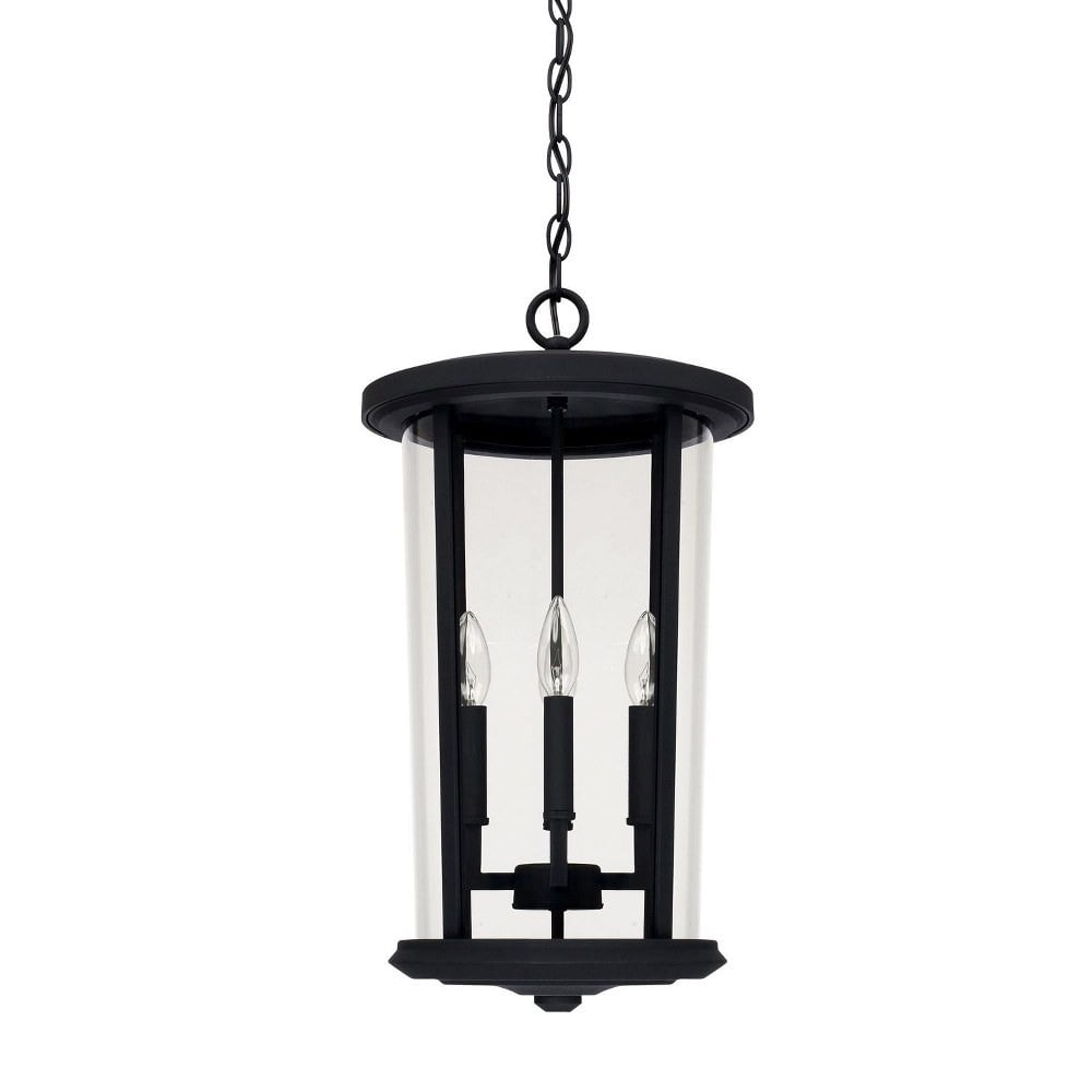 4 Light Outdoor Hanging Lantern In Transitional Style 12 High By 21.75 Wide Rain Or Shine Made For Coastal Environments-Black Finish Capital Lighting