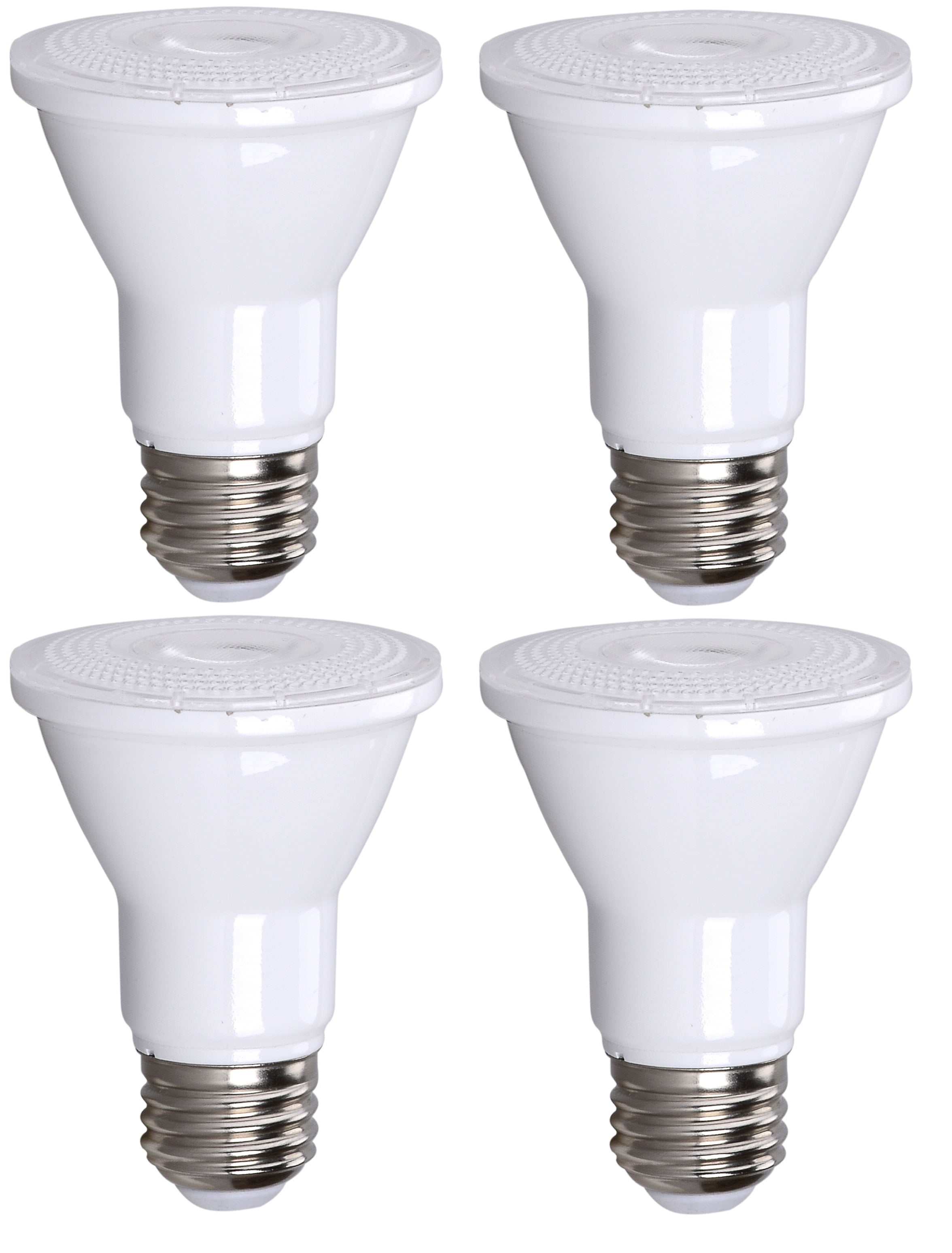 4 Pack Bioluz LED PAR20 LED Bulb Dimmable Outdoor Indoor Spot Light 3000K Soft White UL Listed