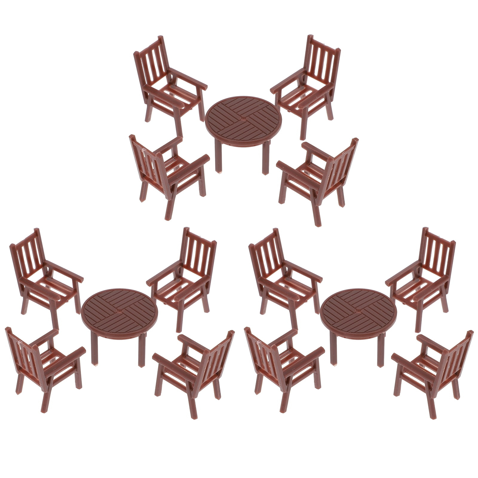 Mini Table and Chairs Dollhouse Miniature Garden Furniture Outdoor Bathroom Decorations Micro Scene Child 4 Sets