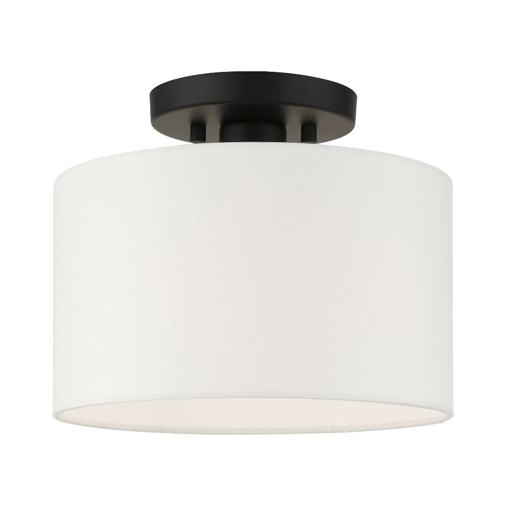 Livex Lighting Clark 1 - Light Semi-Flush Mount in  Black
